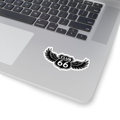 66 Club Logo Sticker Black