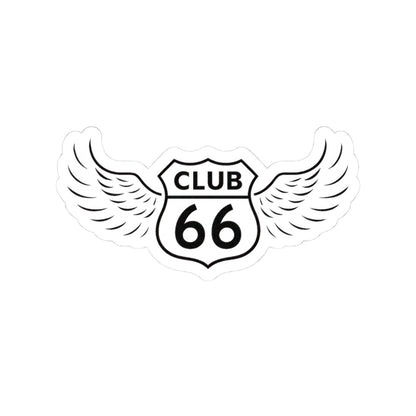 66 Club Logo Sticker White