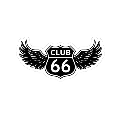 66 Club Logo Sticker Black