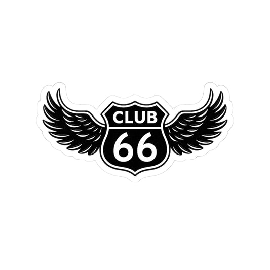 66 Club Logo Sticker Black